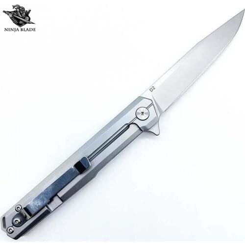 Sliver Star Commander Hiking Knife D2 Blade CNC Precision Prinding Ball Sanding Hand Process Travel Essential Folding Knife