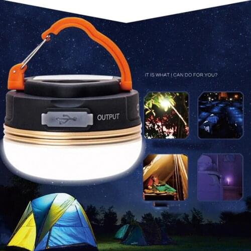 Portable Super Bright Waterproof Camping Lantern Night Light 3W 3Modes LED Camping Light Outdoor Emergency Lamp Warm White