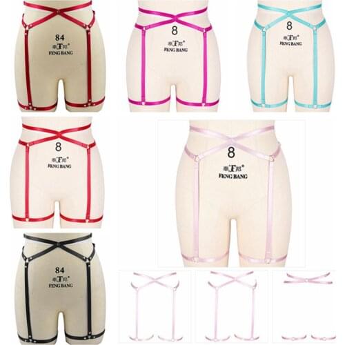 Punk Gothic Clothing Harness For Women Erotic Lingerie Stockings Body Buttocks Bondage Leg Garters Bdam Suspender Belt Sexy
