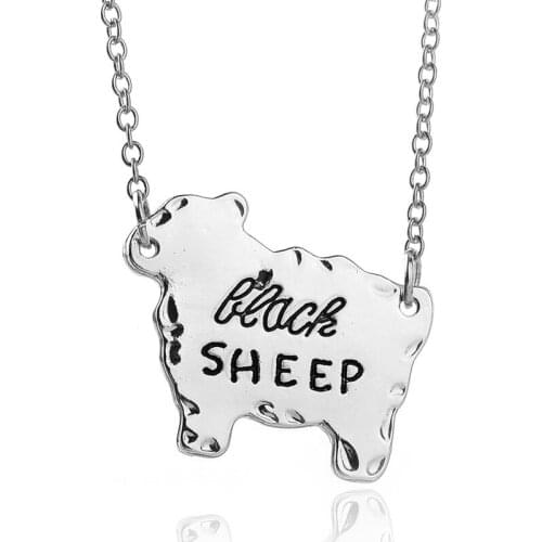 Simple Silver Gold Sheep Pendant Necklace Creative Men Women Jewelry Animals Souvenirs Gifts For Friends 1PCS