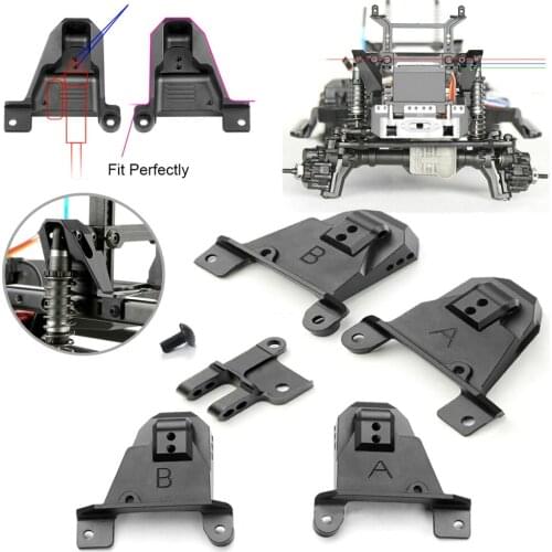 RCTOYFUN 4pcs Black 6061 Aluminum Shock Tower Kit DIY Upgrade Assembly Accessories For 1/10 RC GRC TRX-4 324mm Wheelbase Cars