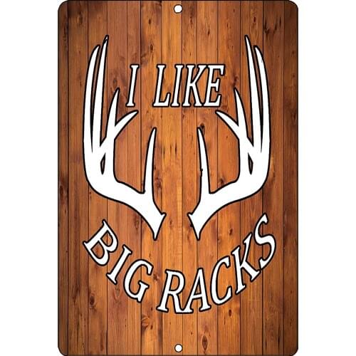 Rogue River divertido Caza lata de metal sign de la pared Man Cave bar cabina Hunt I Like Big estante