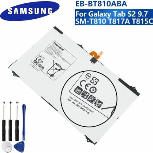 Samsung Battery For Galaxy Tab S2 9.7 T815C S2 T813 T815 T819C SM-T815 SM-T810 SM-T817A EB-BT810ABE Tab S2 9.7 SM-T815Y 5870mAh