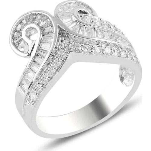 Silver 925 Sterling Zircon Stone Ring