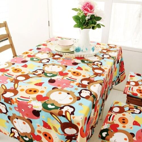 High Quality Japan Style Cartoon Simple Table Cloth Home Textile Customize Square Tablecloth Rectangular Tablecloths Cover