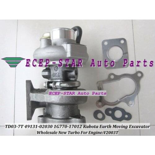 TD03 49131-02030 49131-02020 49131-02080 1G770-17012 Turbo Turbocharger For Kubota Earth Moving Excavator V2003T F2503 F2503-TE