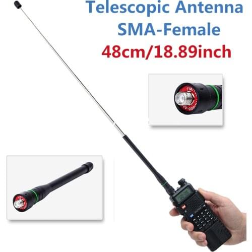 ABBREE AR-775 Telescopic SMA-Female High Gain Dual Band Antenna For Baofeng UV-5R BF-888S UV-82 UV-9R Plus Walkie Talkie Radio