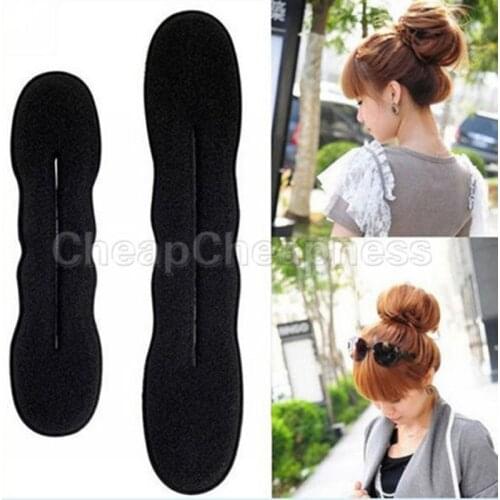 Girls Women Hair Sponge Roller Styling Bun Making Tool for Sponge Roller Hairdisk Hair clip