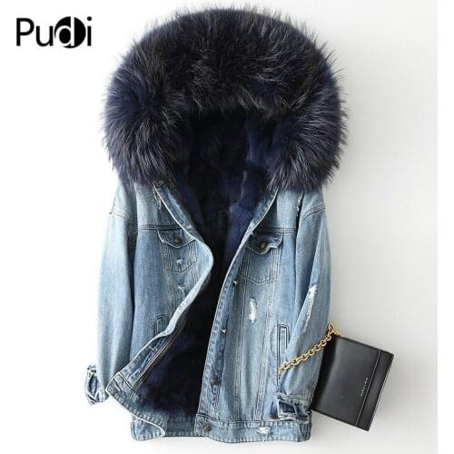 A68665 Womens Winter Cotton Parka Coat Warm Silver Fox Fur Hood Fox Lining Coat Lady Real Wool Long Coat Jacket Overcoat
