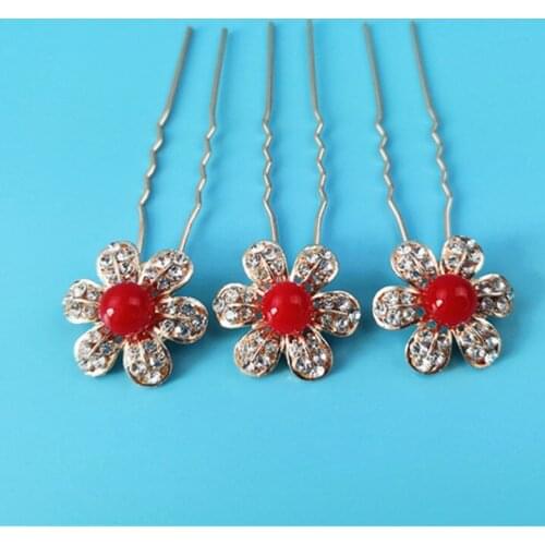 20 Pcs Bride Bridal Wedding Hair Accessories Shiny Crystal Flower Rhinestone Hairpins hair Jewelry