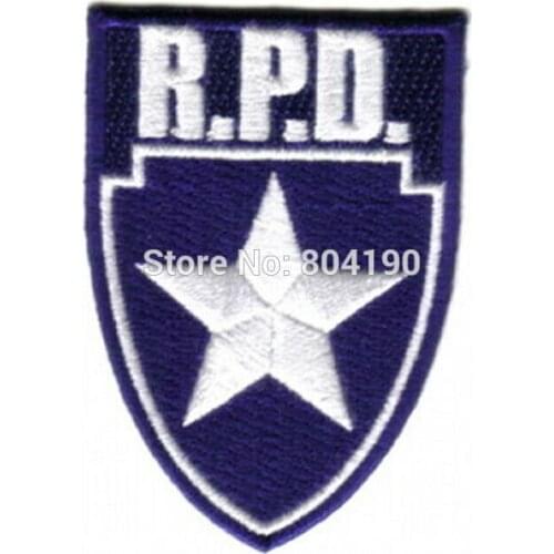 3.25" R.P.D. Silver Star Blue Logo patch Comic TV Movie Film Series iron on sew on badge transfer