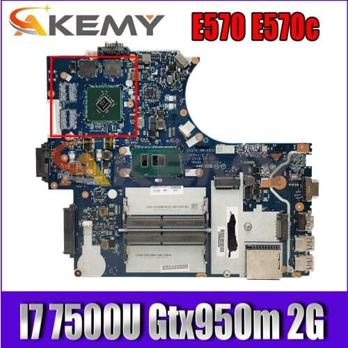 Akemy For CPU. I7 7500U Gtx950m 2G EC570 mm-a831 Motherboard Lenovo ThinkPad E570 E570c Notebook PC Board OK