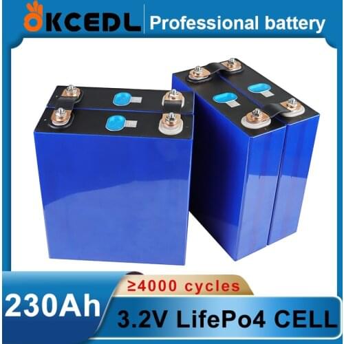 NEW EVE Lifepo4 230AH 3.2V BRAND 12V 24V 36V 48V Grade A DIY Rechargeable Battery Pack EU US Tax Free With Busbars