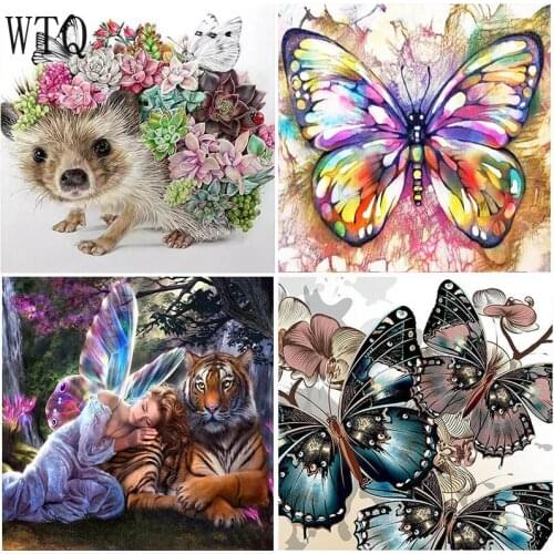 5D DIY Diamond Painting Colorful Butterfly Mosaic Painting Diamond Embroidery Full Square Drill Cross Stitch Kits Art Home Decor