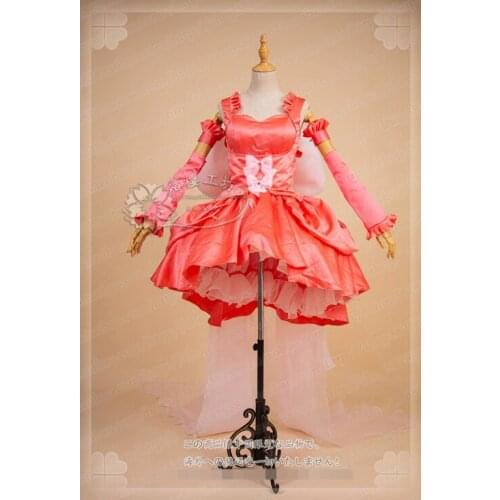 Anime!Chobits Chi Pink Animated Short Dress Lovely Uniform Cosplay Costume Halloween Party Suit For Women Any Size Free Shipping