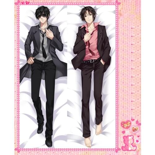 Anime Cartoon xxb Double Bolster Hugging Pillow Case Pillow Cover Pillowcase Peach Skin 2 Way No.56018