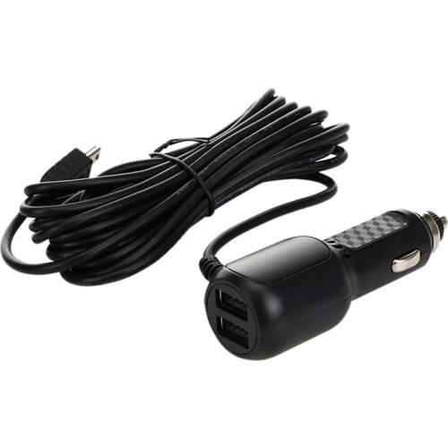 3.5Meter 5V 3.5A Dual USB Car Charger With 2 USB Port For Car DVR Camera GPS