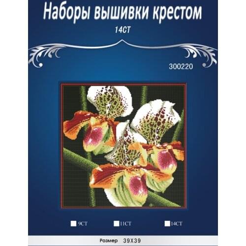 Flowers 2 JCS Needlework DIY Cross Stitch Set Embroidery Kit Pattern Counted Cross-Stitching Wall Home Decro