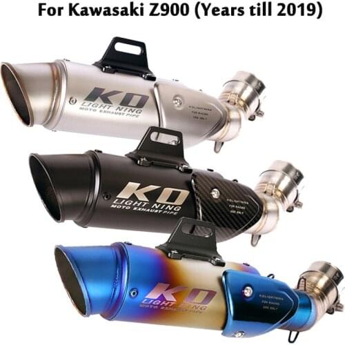 For Kawasaki Z900 Motorcycle Exhaust Middle Link Pipe Connecting Section Slip On DB Killer Muffler Tips 51mm Modified