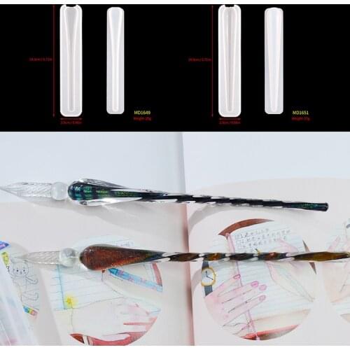 DM053 Transparent Crystal Epoxy Dip Pen Molds Silicone Resin Refills For DIY Jewelry Making Handicraft Supplies