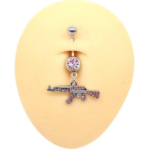 Crystal Belly Button Rings Navel Ring Rhinestone Drop Dangle Body Belly Piercing Jewelry For Women Beach Belly Navel Rings