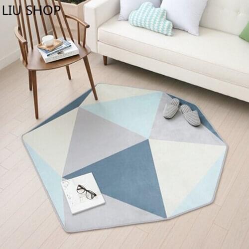 LIU 110*120cm Nordic rugs living rooms carpet irregular modern bedside bedroom rug coffee table sofa tapete home crawling mats
