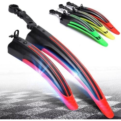 2Pcs Stylish 5 Color MTB Mountain Bike Bicycles Front Rear Plastic Mudguard Bike Fenders Set Cycling Accessories