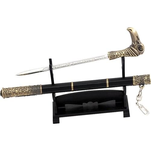 Alloy sword weapon toy model length 22cm with scabbard cane sleeve sword jewelry key ring jewelry outdoor toys holiday gifts