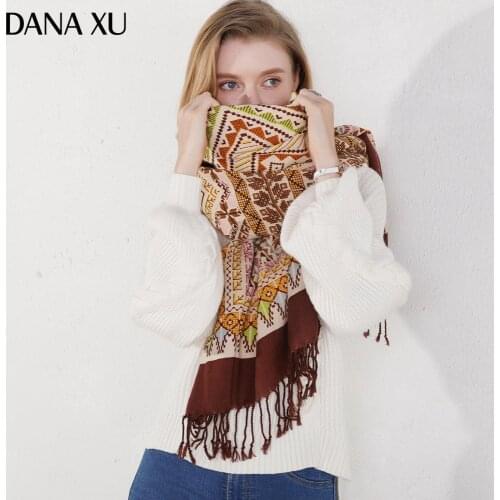 Fashion Winter Scarf For Women Scarf Cashmere Warm Plaid Pashmina Scarf Luxury Brand Blanket Wraps Female Scarves And Shawls