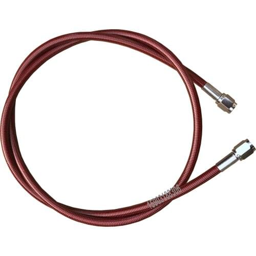 Motorcycle performance PU Cover stainless steel braided PTFE brake hose lines with an3 crimped swivel female fittings