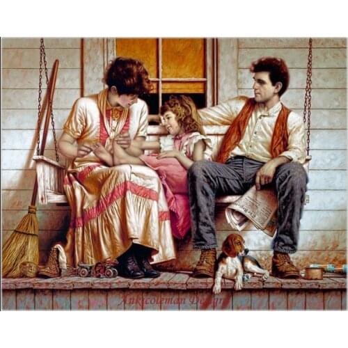 Needlework for embroidery DIY DMC High Quality - Counted Cross Stitch Kits 14 ct Oil painting - Sunday Afternoon