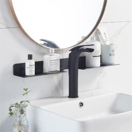 Bathroom Kitchen Sink Faucet Storage Holder Wall Mounted Hanging Aluminum Alloy Storage Rack Bathroom Accessories Fixture