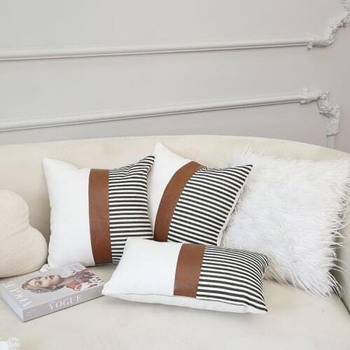 Fashion Cotton Linen Cushion Cover 45x45cm 30x50cm Pattern Design Patchwork Sofa Pillow Cover Decorative Pillow Case