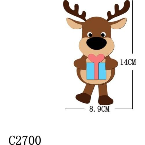 New Christmas deer Wooden Die Scrapbooking C2700 Cutting Dies Multiple Sizes