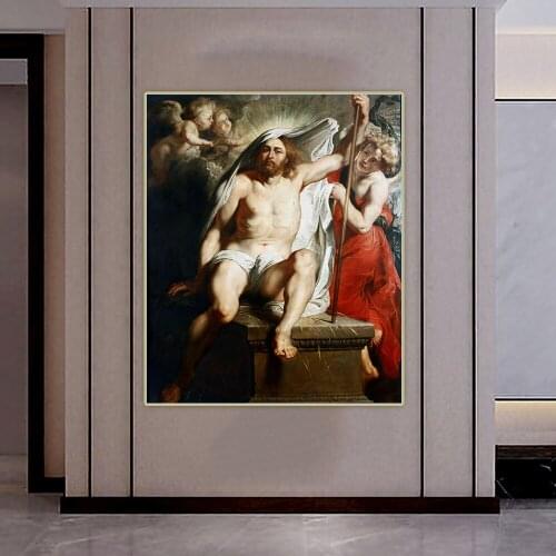 Peter Paul Rubens《Christ Resurrected》Canvas Art Oil Painting Artwork Poster Picture Backdrop Wall Hanging Decor Home Decoration