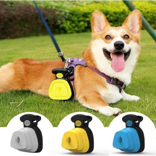 Dog Poop Scooper Portable Pooper Dispenser Handheld Size for Outdoor Walking Travel Pup Scoop Container with Pet Waste Poop Bags