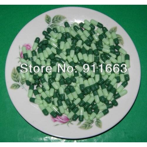 4# 5,000pcs,gelatin empty capsules,Green-Light Green colored capsules size 4(joined capsules and seperated capsules available)