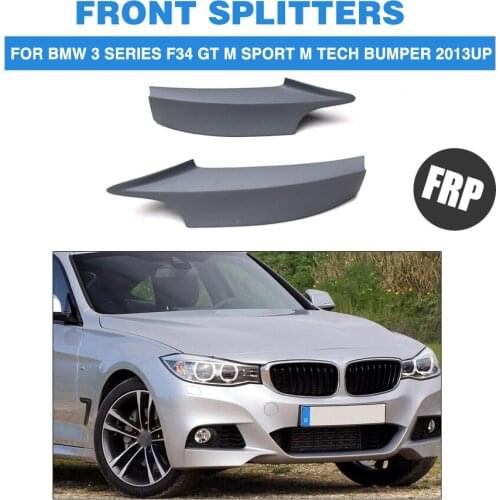 Car Front Bumper Lip splitter for BMW 3 series F34 GT M sport M Tech bumper 2013UP FRP Unpainted Grey Primer