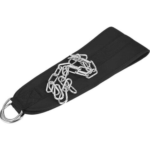 Dip Belt with Chain for Men & Women Dipping Pull Up Belt Chin Up Bar Weightlifting Belt Weight Lifting Workout Belts