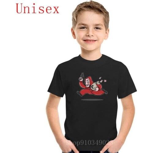 Mr Resistance la casa de papel money heist bella ciao Printed children Short Sleeve Casual kids Tops boy clothes girls clothes
