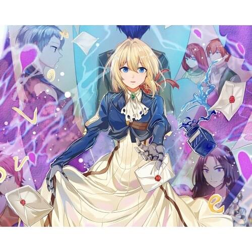 Self-adhesive Wall Sticker Wall Decor Violet Evergarden Anime Poster Wall Art Wall Painting Home Decor Room Decoration