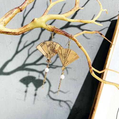 Fan Earrings Chinese Drop Jewelry Free Shipping for Women Gift A Pair/set