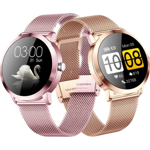 Newwear Upgrade Q8 Plus Rose Gold Smart Watch Fashion Electronics Men Women Waterproof Sport Tracker Fitness Bracelet Smartwatch