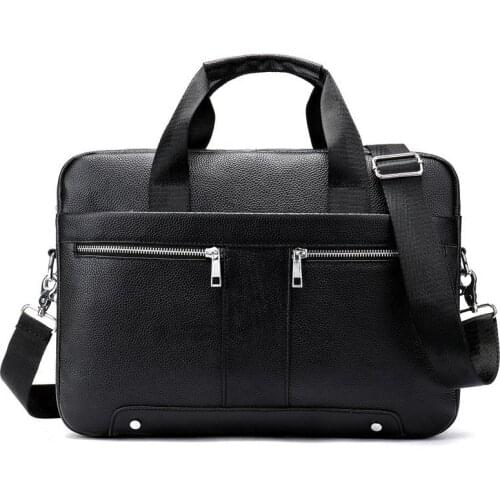 New Business Briefcases Man For Lawyer Genuine Leather Messenger Bag Men Shoulder Bags Leather Laptop Mens Briefcases