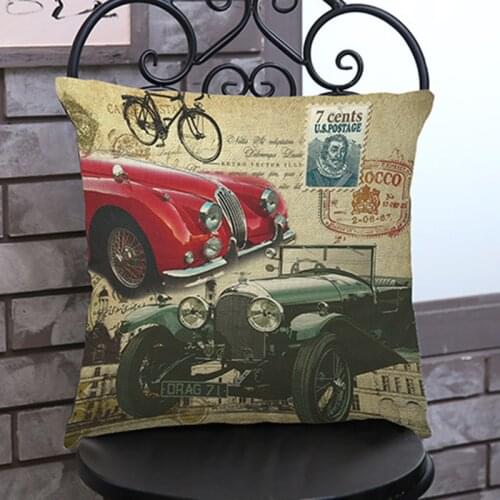 Vintage Famous Landmarks Buildings Style Cushion Leaning Tower Paris Triumphal Arch Home Decorative Car Sofa Throw Pillows