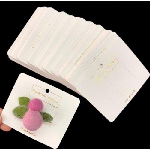 50pcs Jewelry Display Cards Cardboard Hairpins Packaging Hang Tag Card Hair Clips Paper Card 8.5*7cm for Jewelry Display Tools
