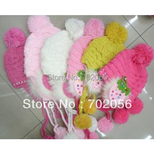 2015 winter girls Crochet Hat Beanie Knitted hat gift cap 20pcs/lot #3315