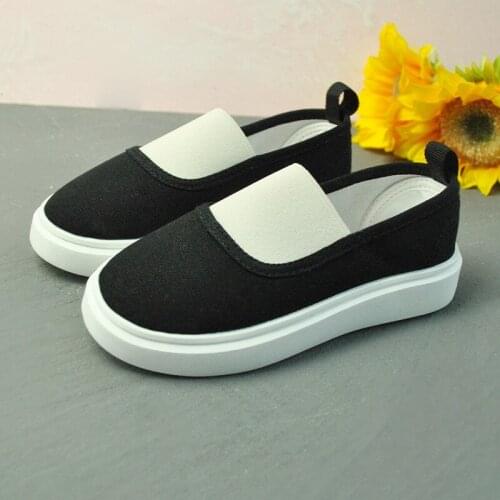 2021 Autumn New Childrens Canvas Shoes Korean Soft Sole Boys And Girls Shallow Mouth Sneakers Kids Shoes YNN