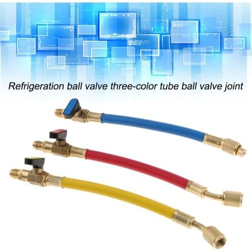 2020 3 Pieces R134A R410A R22 A/C Refrigeration Charging Hoses with Ball Valves CSL88