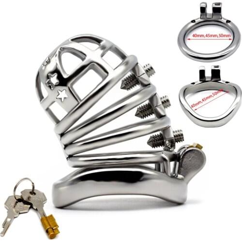 304 Stainless Steel Penis Rings Cock lock Ring Male Chastity Device Penis Sleeve Adult Sex Products Cock Cage Sex Toys For Men